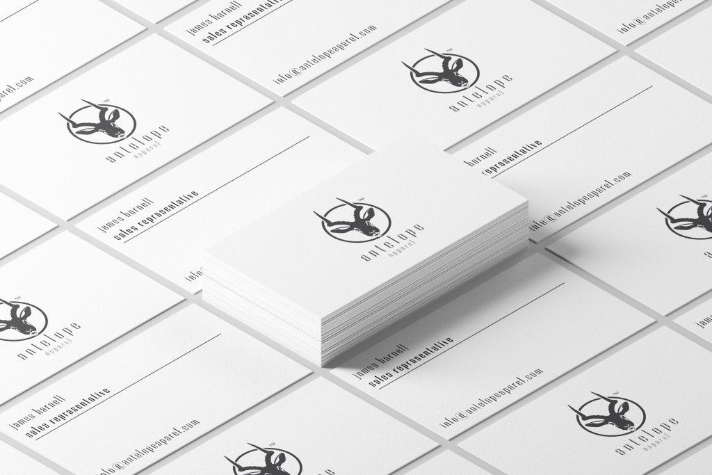 White Isometric Business Cards